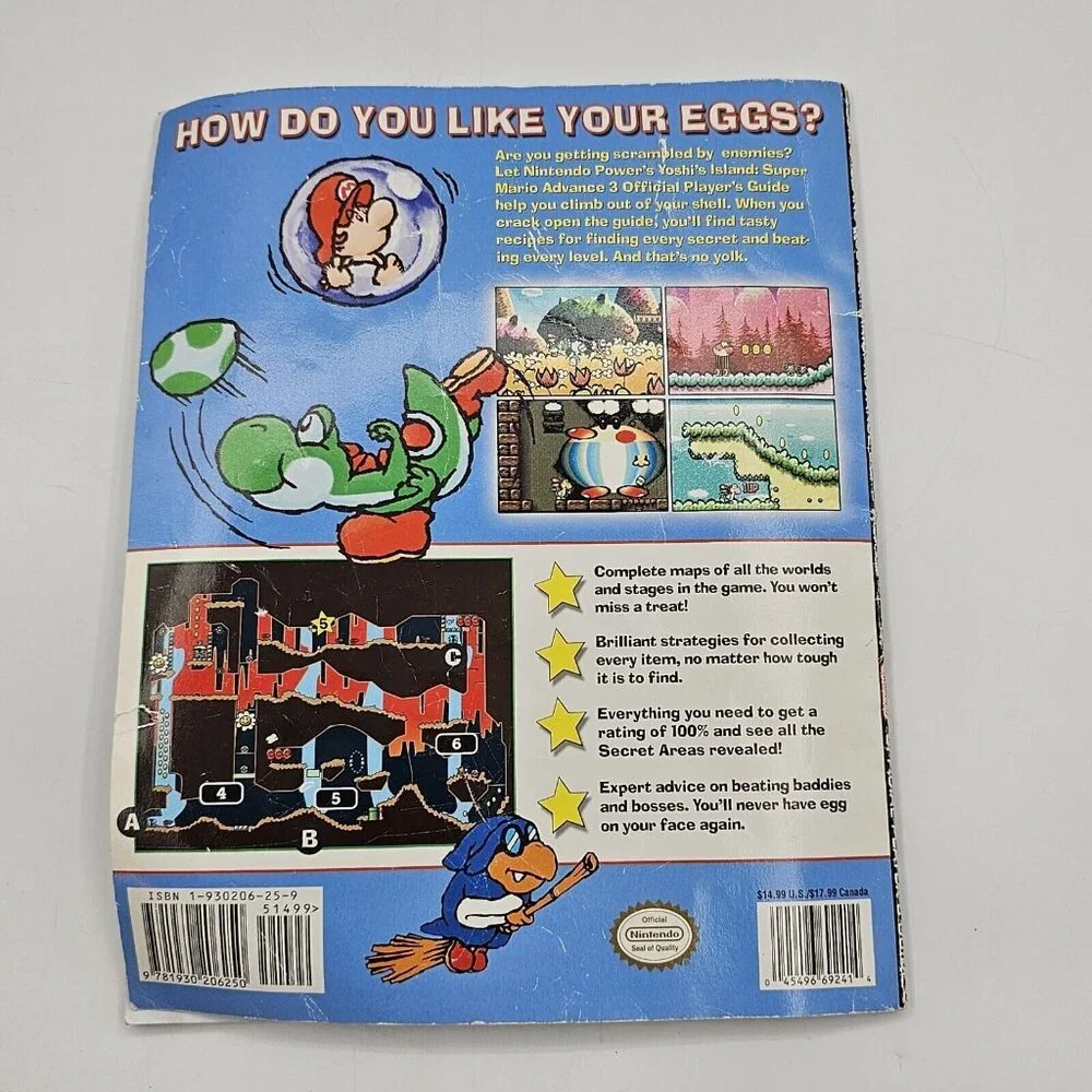Yoshi’s Island Super Mario Advance 3 Official Player’s Guide Nintendo Power GBA